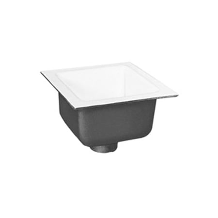 Zurn 12"x12" AcidResistingEnamel Ctd Flr Sink, 2"Push-On Connctn&6" SumpDpth FD2375-PO2